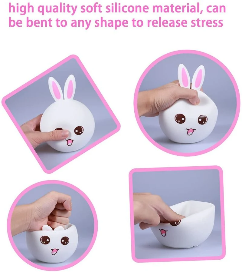 Colorlife Rabbit Silicone Touch Sensor Night Light for Kids Toy