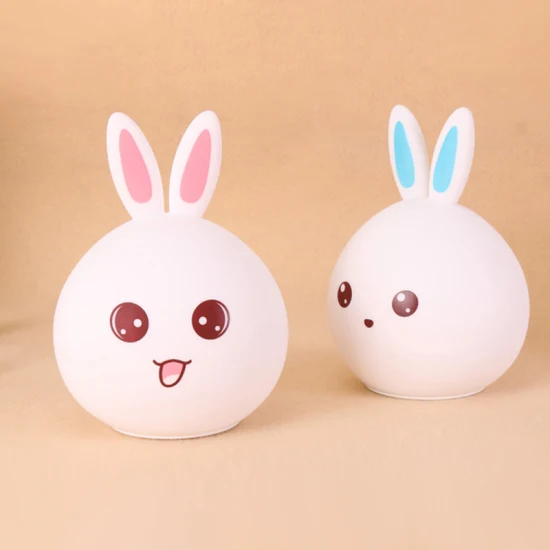 Luce notturna con sensore tattile in silicone Colorlife Rabbit per giocattolo per bambini